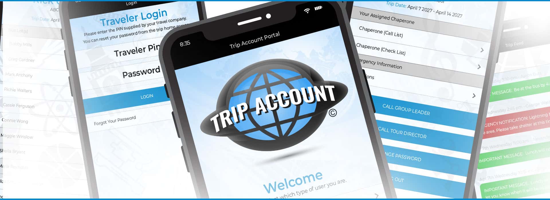 Trip Account App Preview